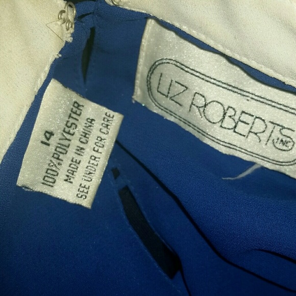 Liz Roberts Blue Blouse Long Sleeve Size 14 - Picture 3 of 3
